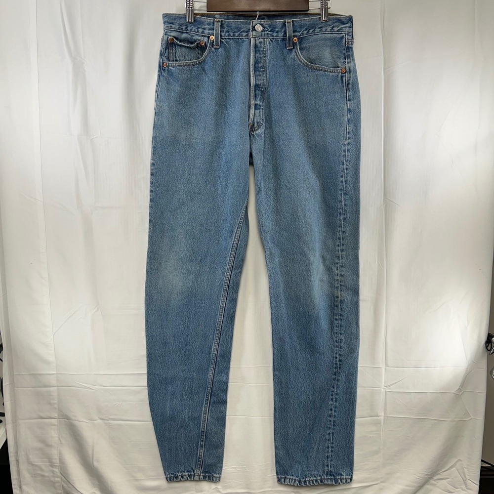 Levi's 501 Jeans Mens 36x36 (fit 34x35) Blue Vintage Made USA Straight Leg Denim